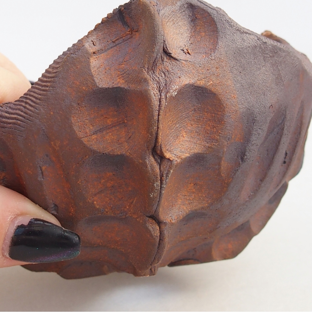 Keramická mušľa 11 x 10 x 6,5 cm , farba hnedá