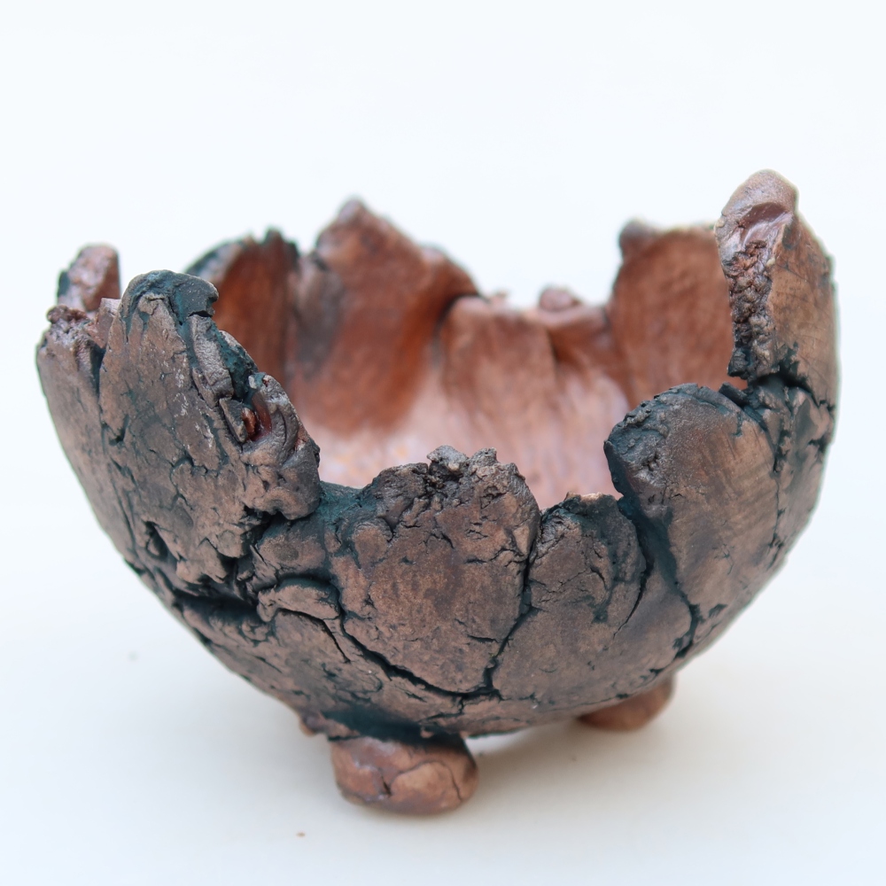 Keramická škrupina  11 x 11 x 8 cm, farba zelená