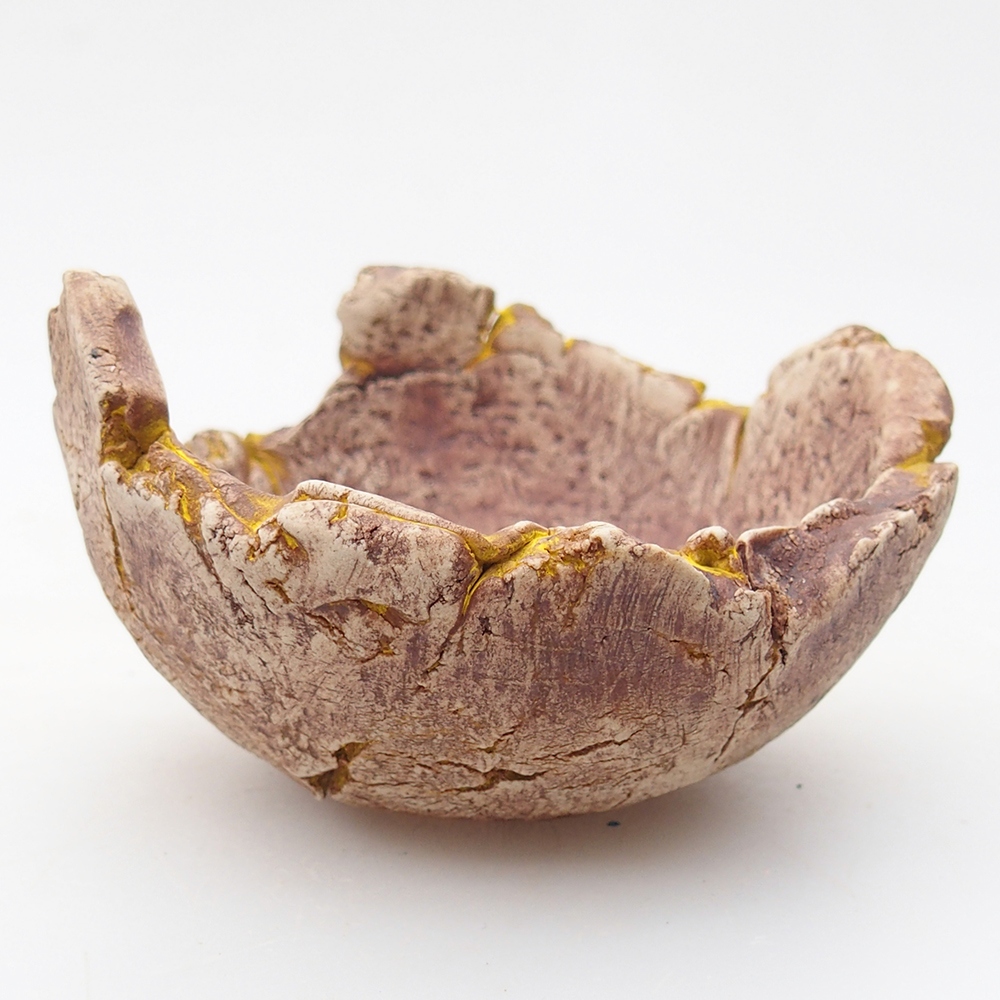 Keramická mušľa 9 x 9 x 5,5 cm , žltá