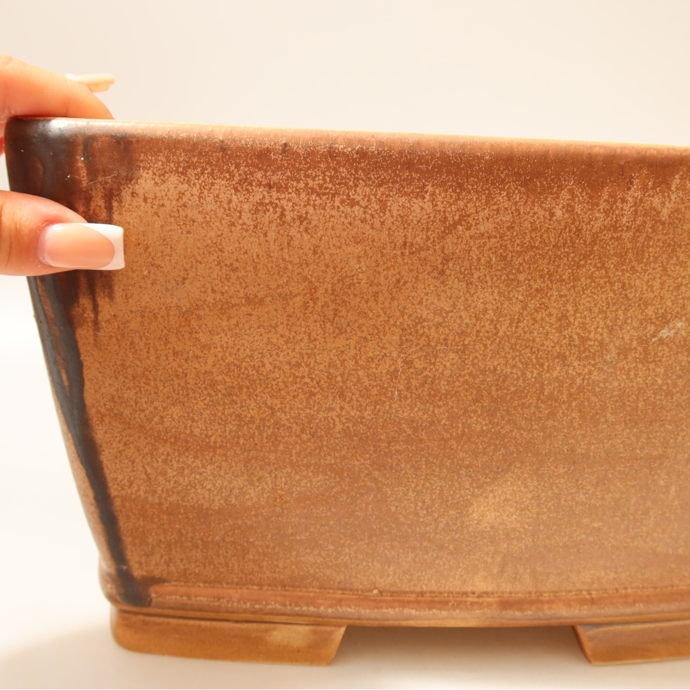 Keramická miska na bonsai 26,5 x 26,5 x 15,5 cm, farba ružová
