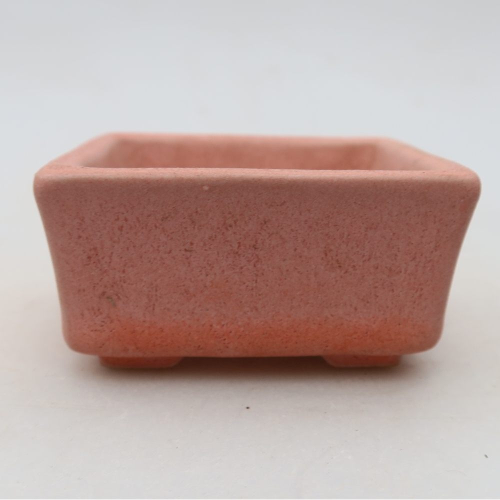 Keramická miska na bonsai 7 x 7 x 3,5 cm, farba ružová