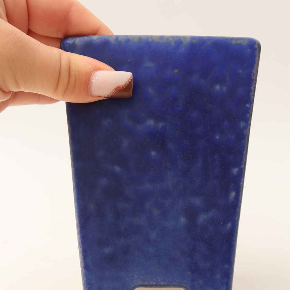 Keramická miska na bonsaje 9 x 9 x 12,5 cm, farba modrá
