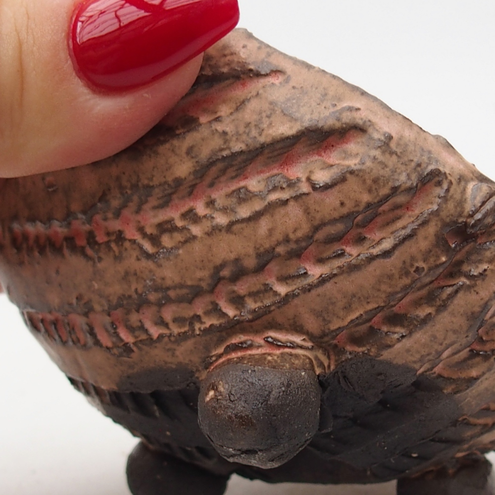 Keramická mušľa 8,5 x 8 x 4 cm , farba ružová