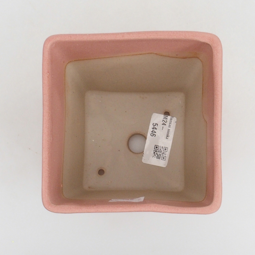 Keramická bonsai miska 10,5 x 10,5 x 10,5 cm, farba ružová