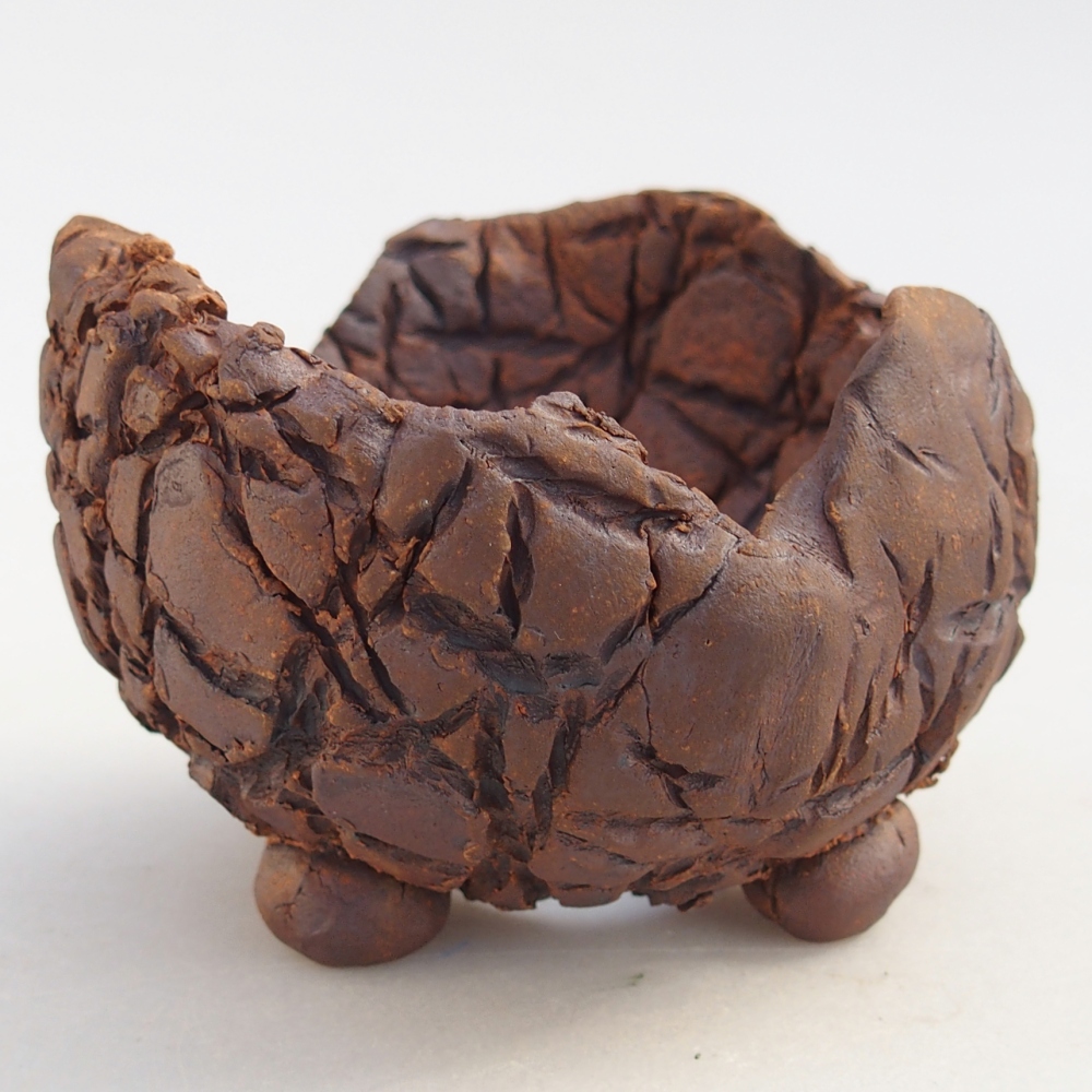 Keramická mušľa 8,5 x 8,5 x 6 cm , farba hnedá