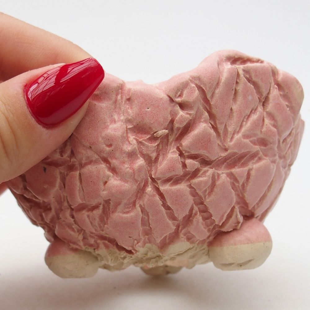 Keramická mušľa 9 x 8,5 x 5 cm , farba ružová