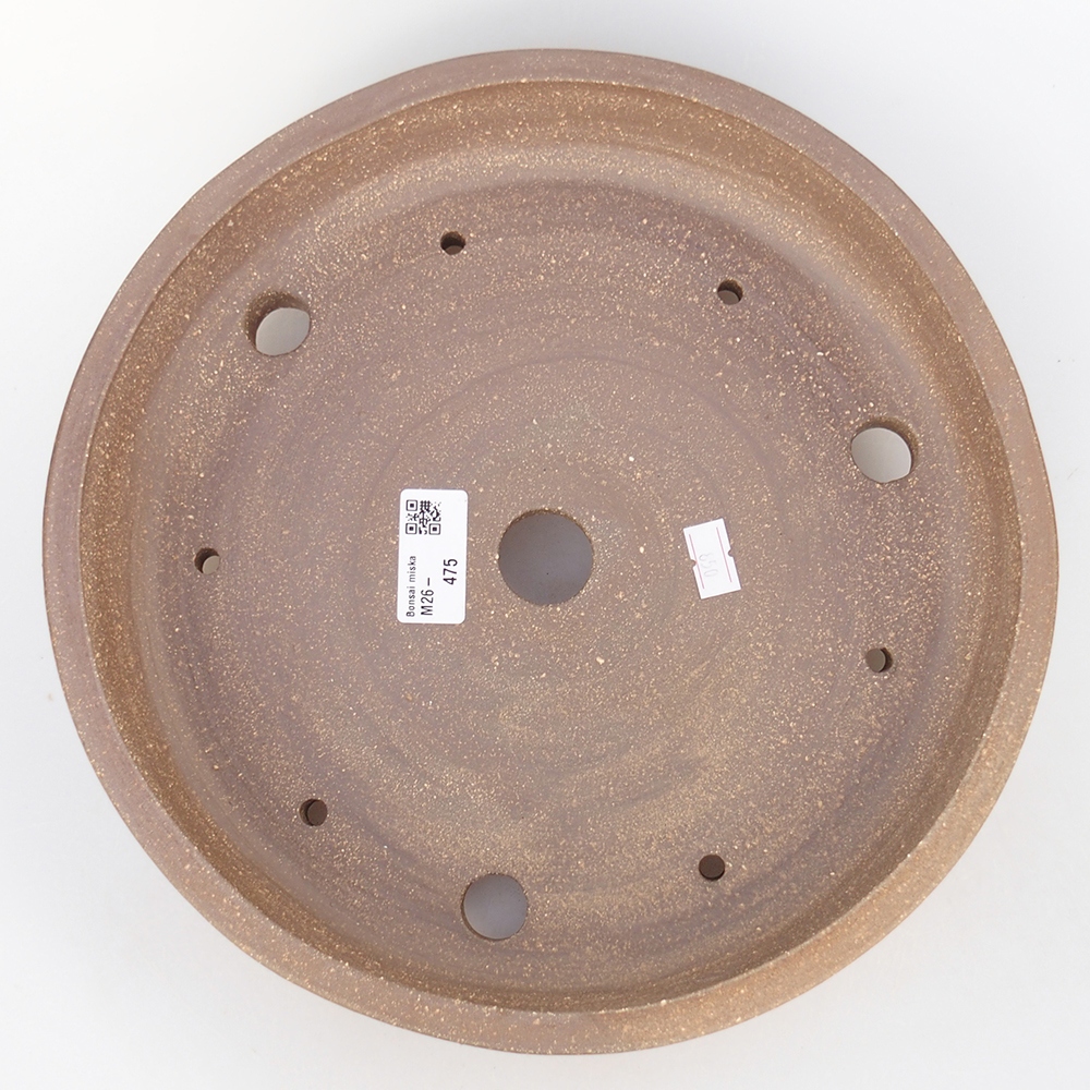 Keramická miska na bonsaje 27,5 x 27,5 x 6,5 cm, hnedá