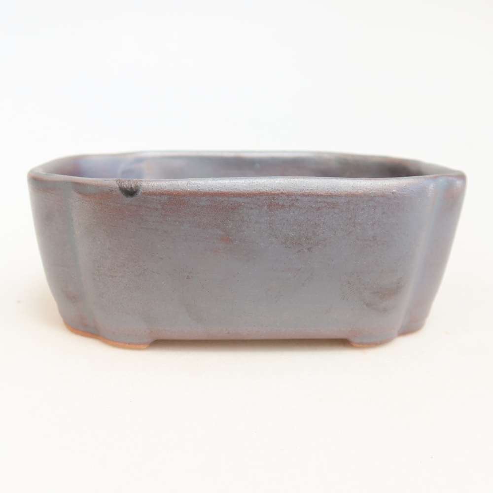 Keramická miska na bonsaje 12,5 x 10 x 4,5 cm, farba: kovová