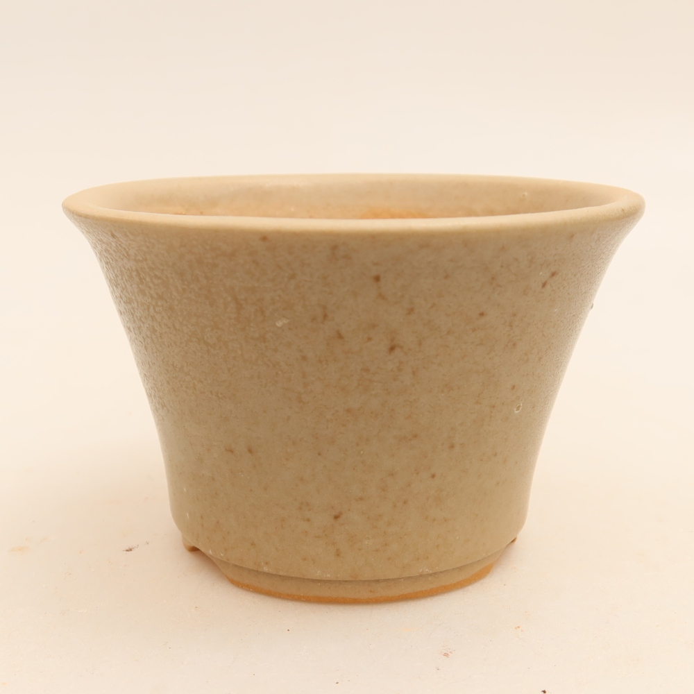 Keramická miska na bonsaje 11 x 11 x 7 cm, farba sivá
