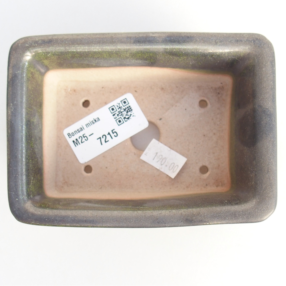 Keramická miska na bonsaje 11,5 x 8,5 x 4,5 cm, sivá