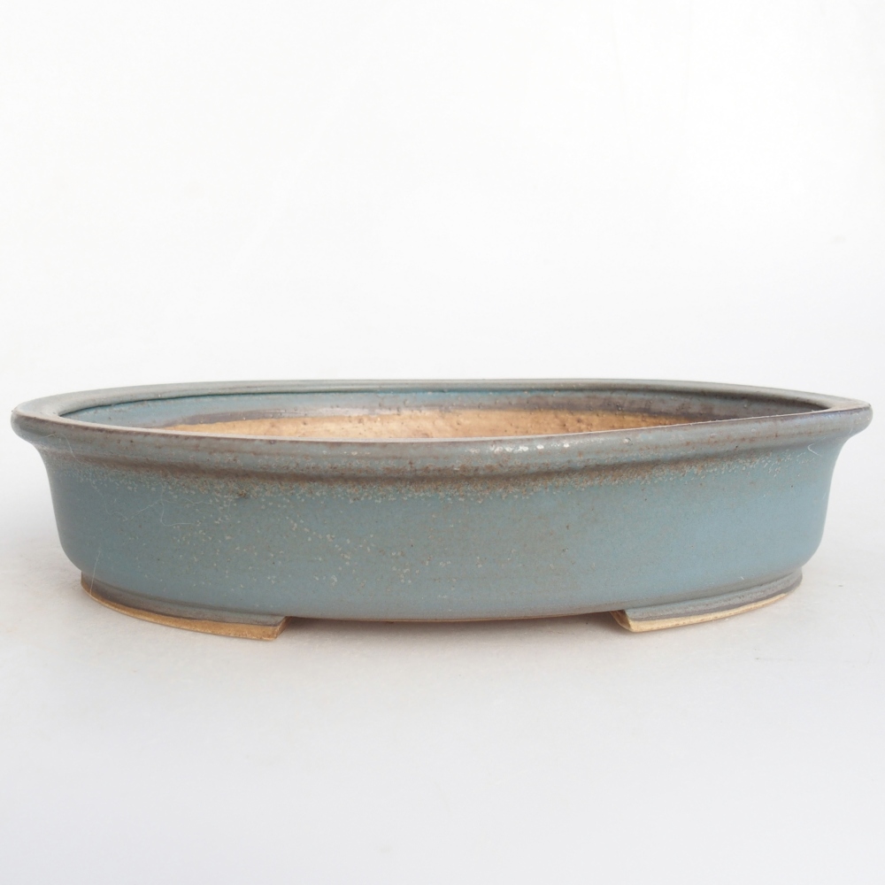 Keramická miska na bonsaje 24 x 20,5 x 5 cm, farba modrá