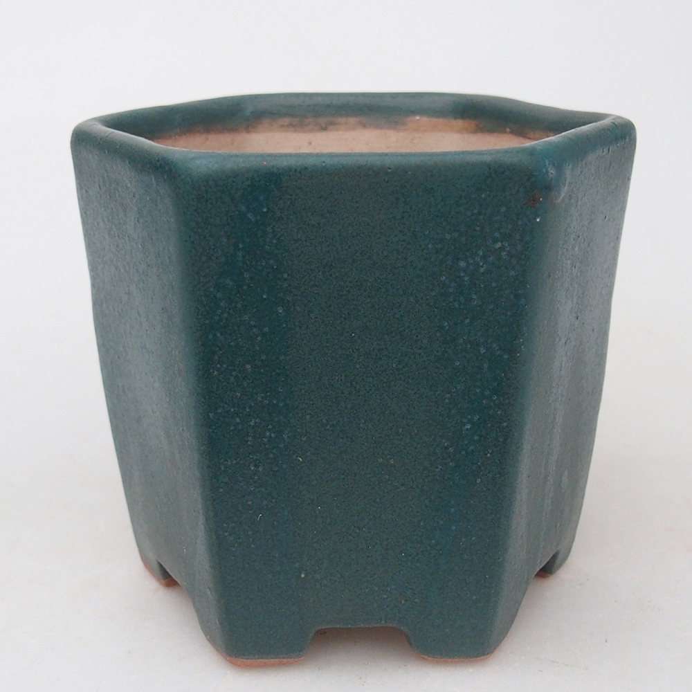 Keramická miska na bonsaje 9,5 x 8,5 x 8 cm, farba modrá