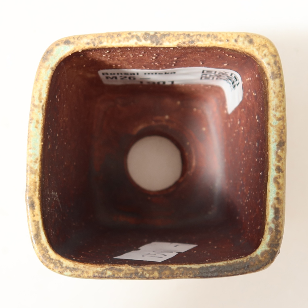Keramická miska na bonsaje 5 x 5 x 6,5 cm, zelená