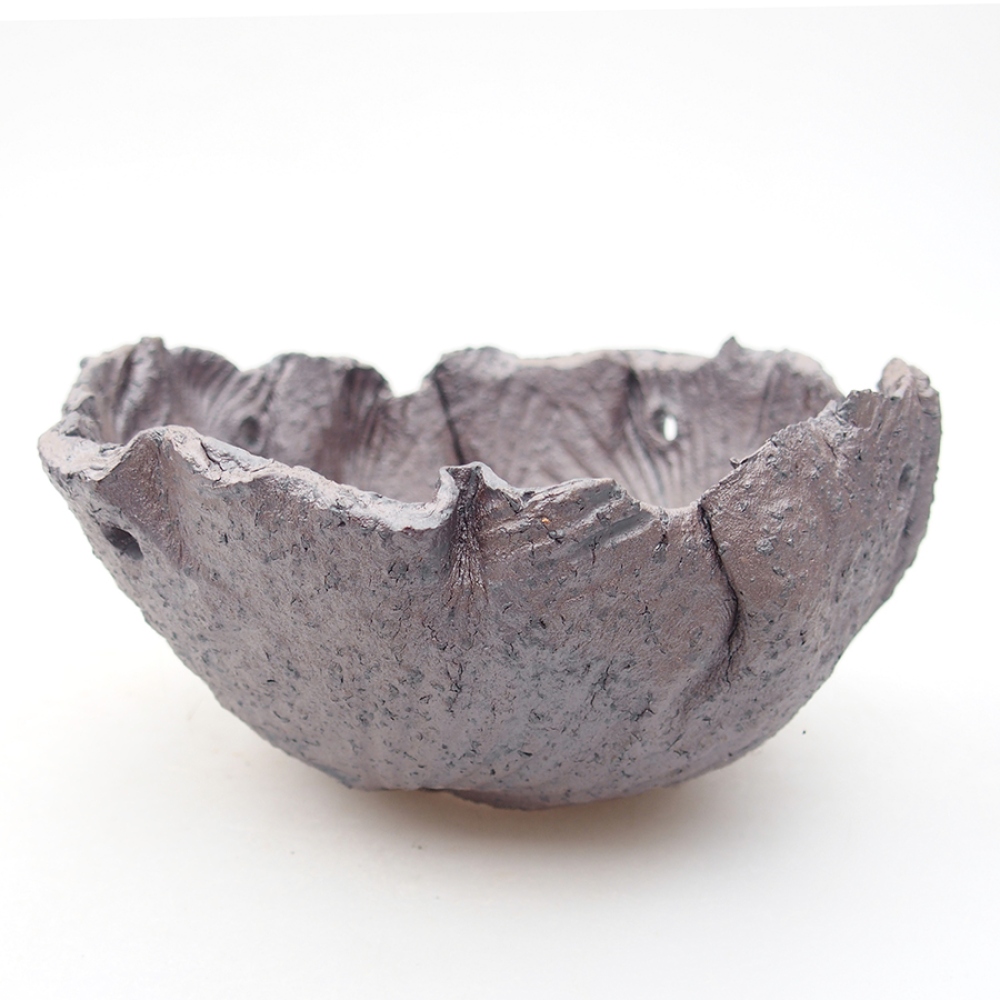 Keramická Škrupina 13,5 x 13 x 7 cm , farba kovová
