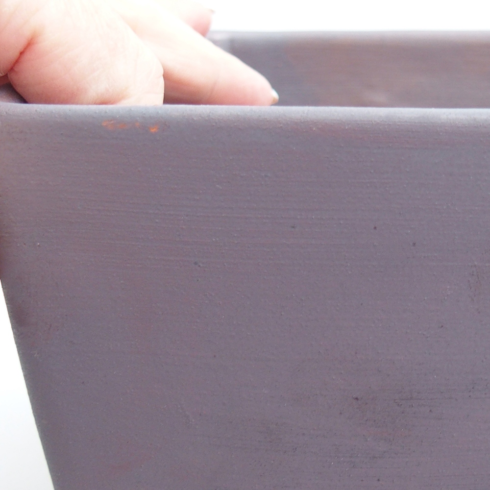 Keramická miska na bonsaje 15 x 15 x 10,5 cm, farba kovu