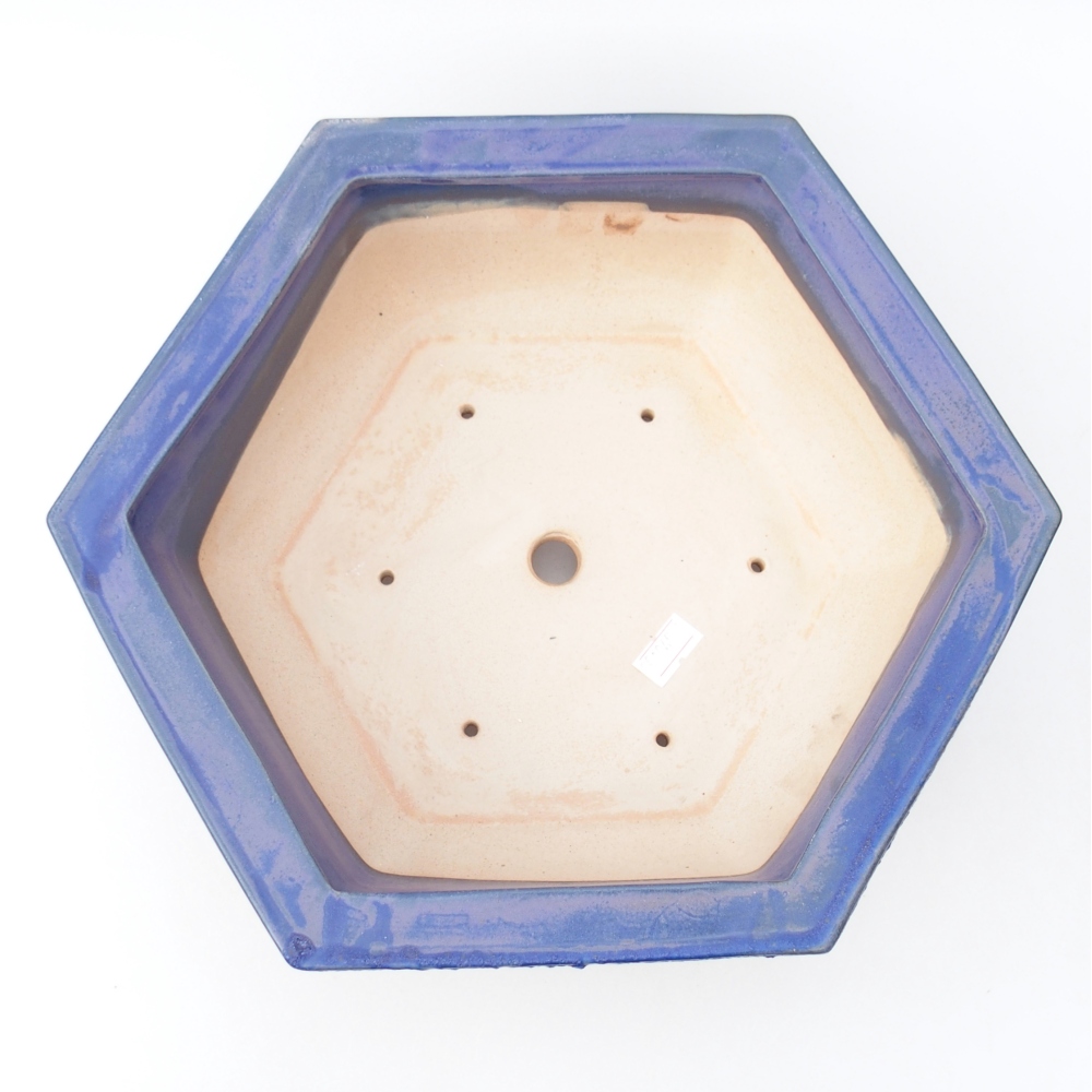 Keramická bonsajová miska 28 x 24,5 x 9 cm, farba modrá