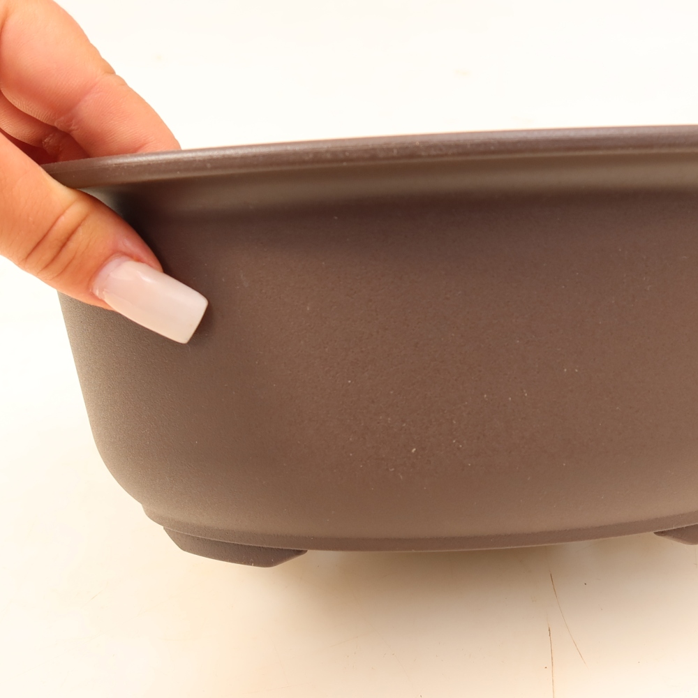 Plastová miska na bonsaje MP-28, hnedá – 24,5 × 19 × 9 cm