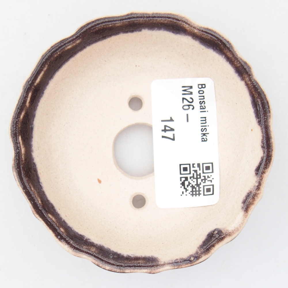 Mini bonsajová miska 7,5 x 7,5 x 2 cm, hnedá