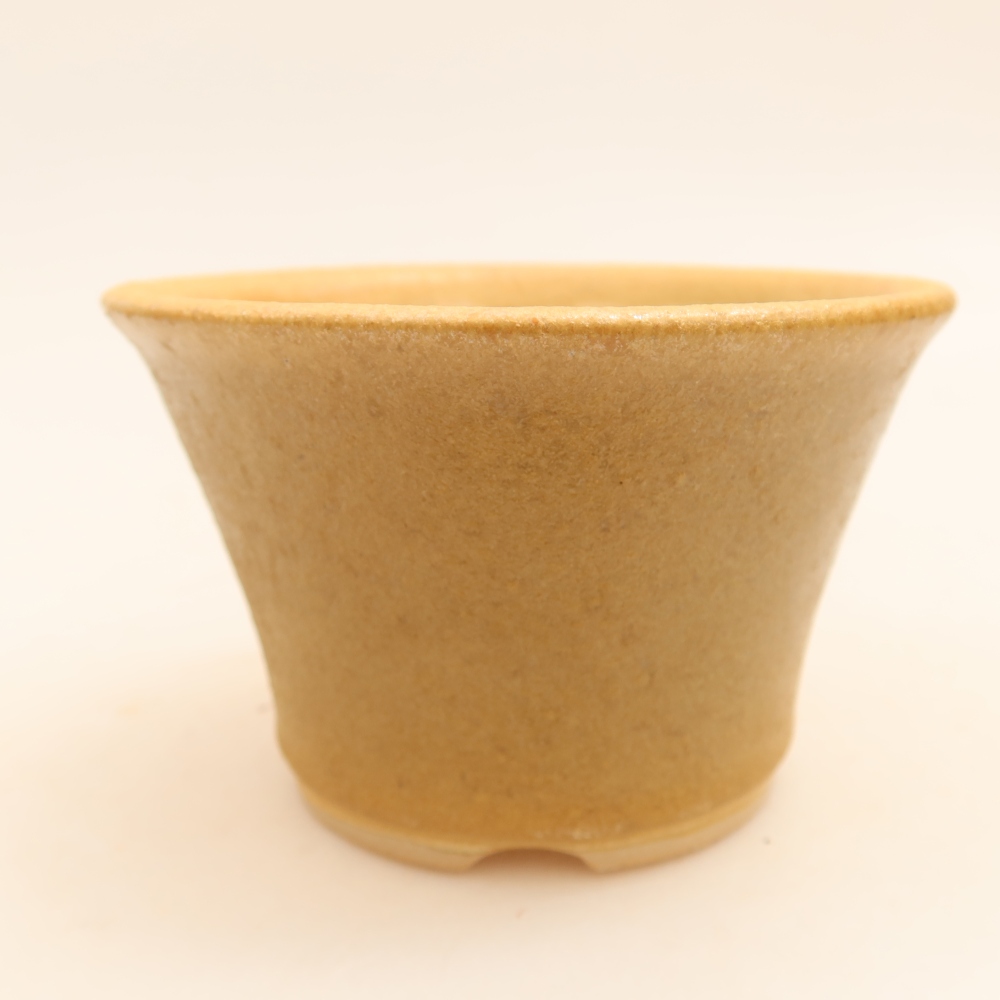 Keramická miska na bonsaje 11 x 11 x 7 cm, farba béžová