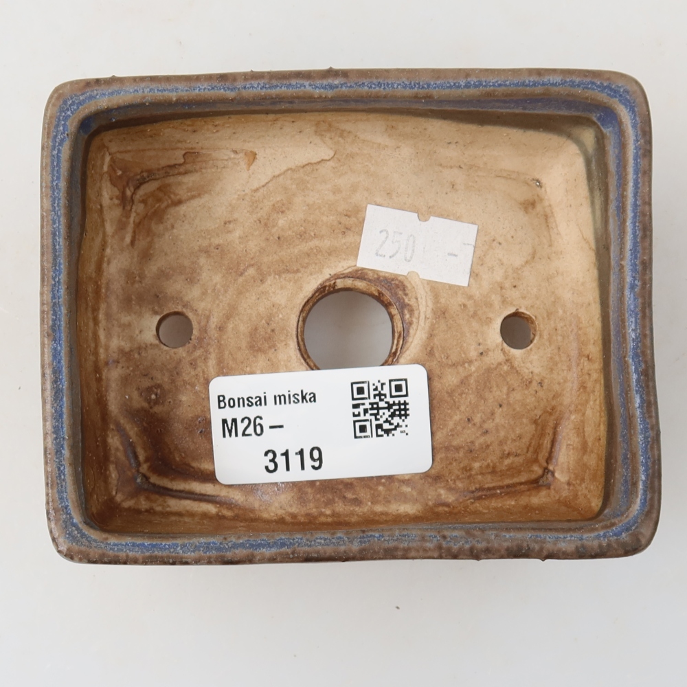 Keramická miska na bonsai 10 x 8 x 4 cm, farba modrá