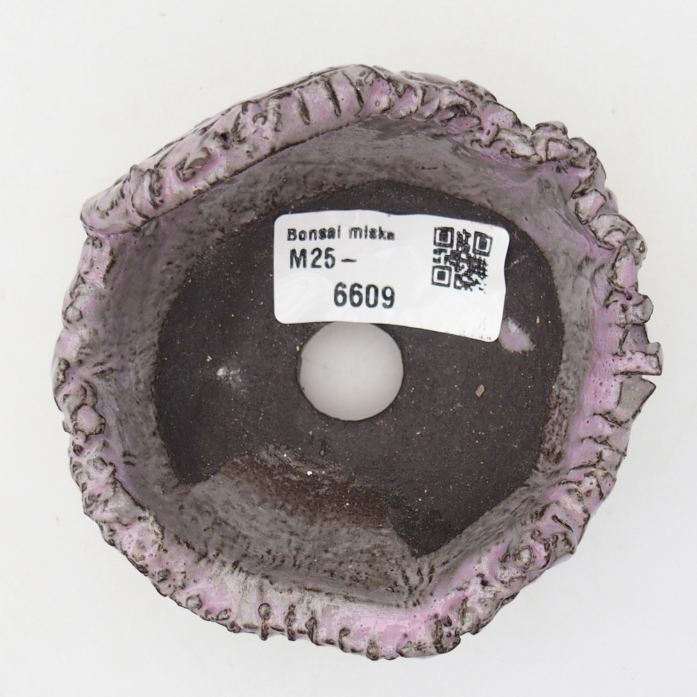 Keramická mušľa 9 x 8 x 6,5 cm , farba fialová