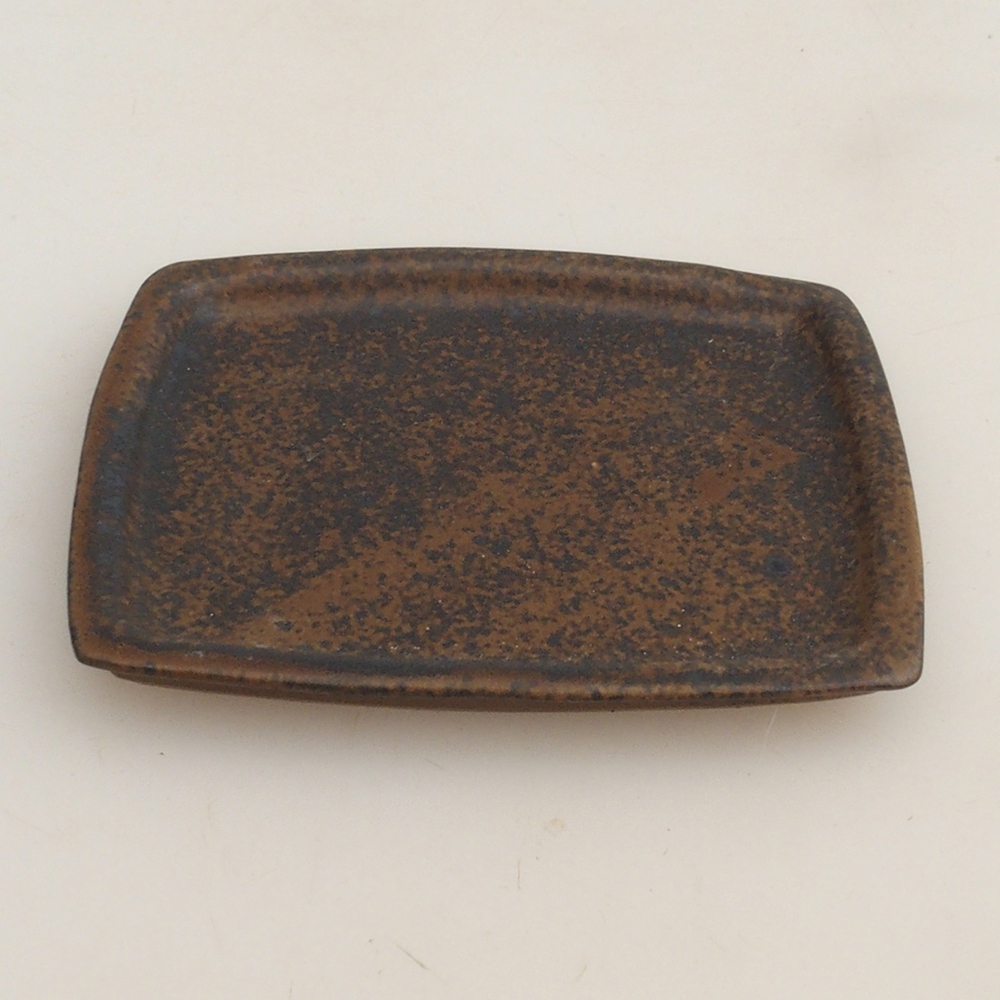 Keramická podmiska H11 - 11,5 x 9,5 x 1 cm - hnedá