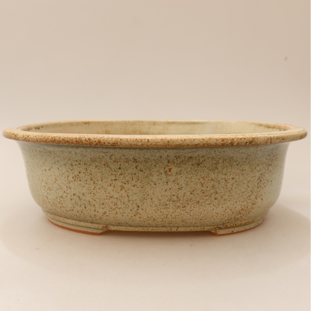 Keramická miska na bonsaje 23 x 19 x 8 cm, farba béžová