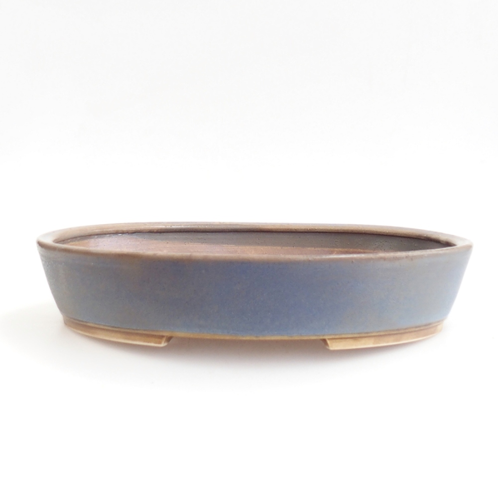 Keramická miska na bonsaje 31 x 26,5 x 6 cm, farba modrá