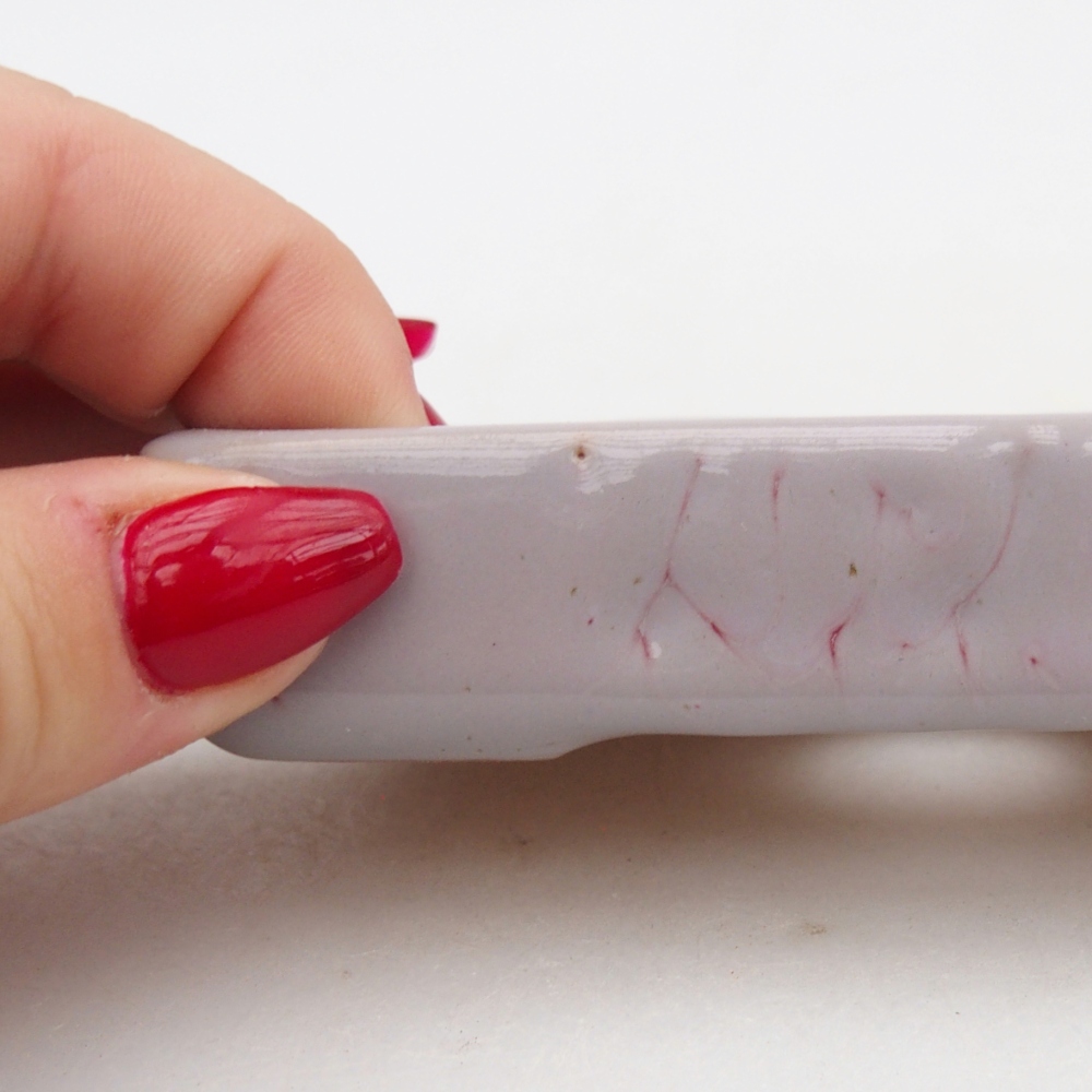 Keramická miska na bonsaje 10,5 x 7 x 2 cm, ružová