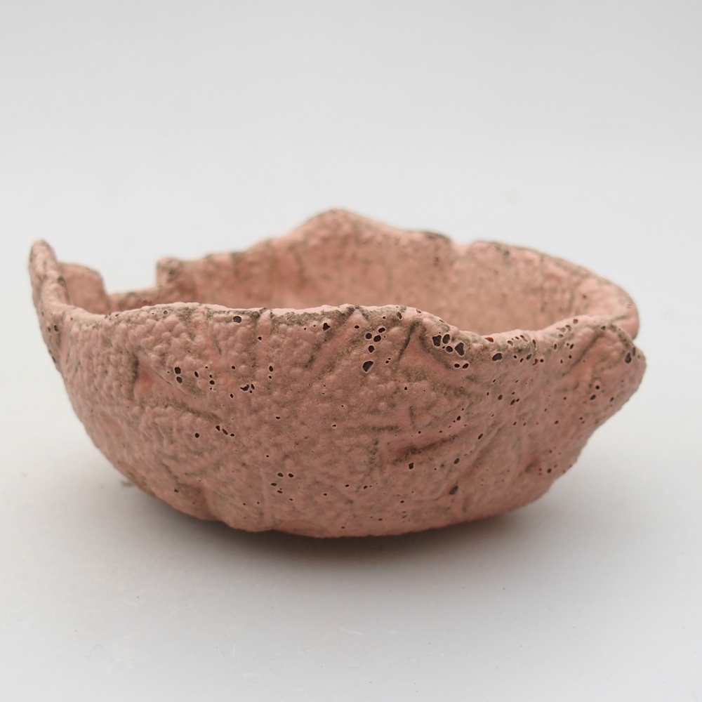 Keramická mušľa 9 x 8,5 x 4 cm , farba ružová