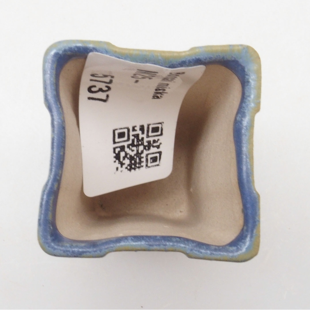 Mini bonsai miska 3 x 3 x 5,5 cm, farba modrá