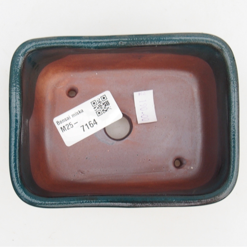 Keramická miska na bonsaje 12,5 x 10 x 5 cm, zelená