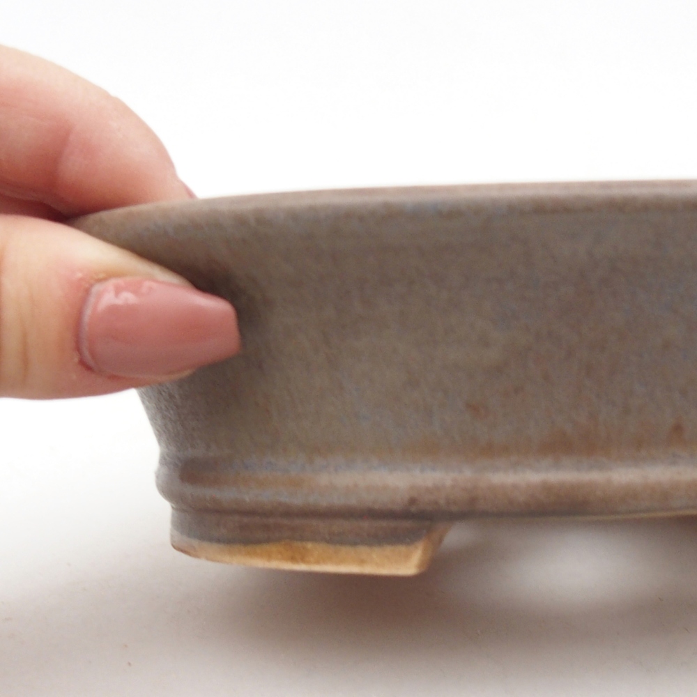 Keramická miska na bonsaje 14,5 x 12,5 x 4 cm, farba modrá