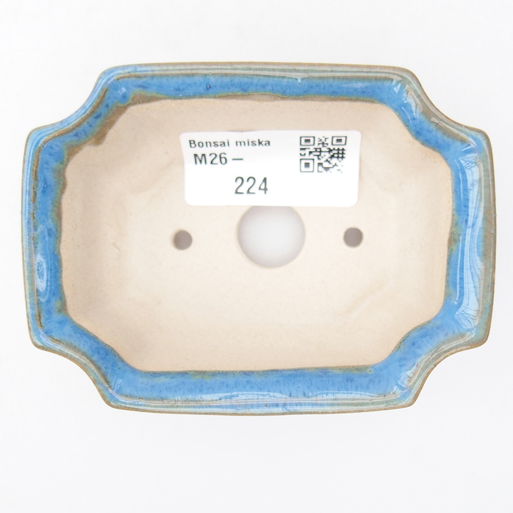 Mini bonsajová miska 9 x 6,5 x 3,5 cm, farba modrá
