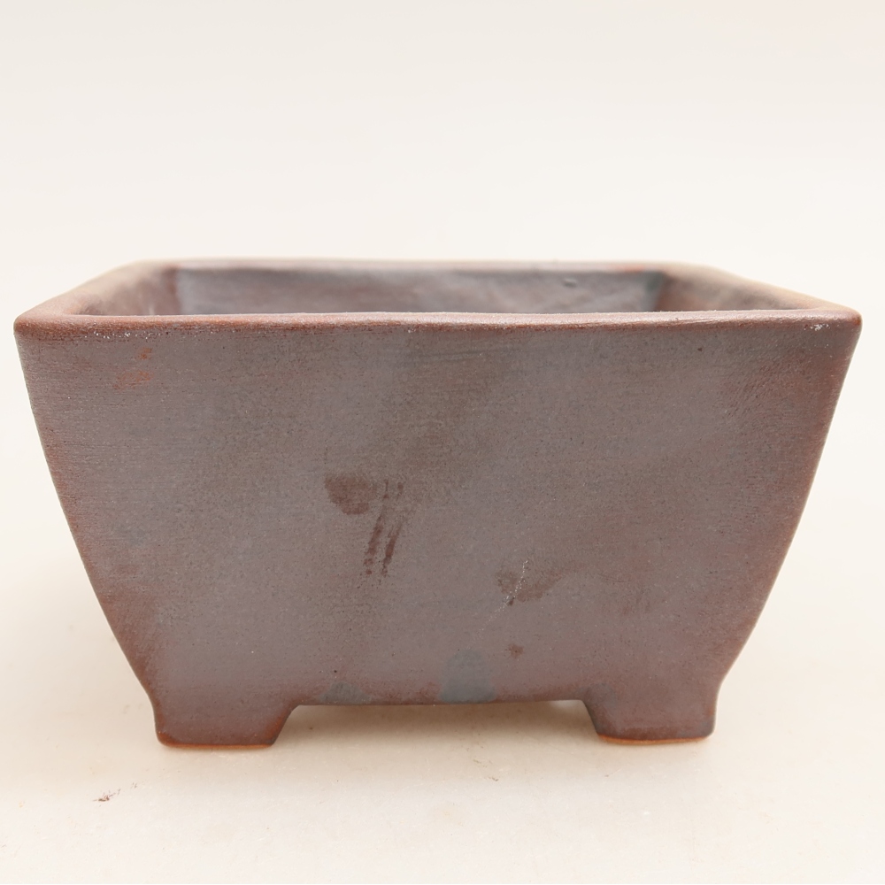 Keramická miska na bonsai 9,5 x 9,5 x 5,5 cm, farba: kovová