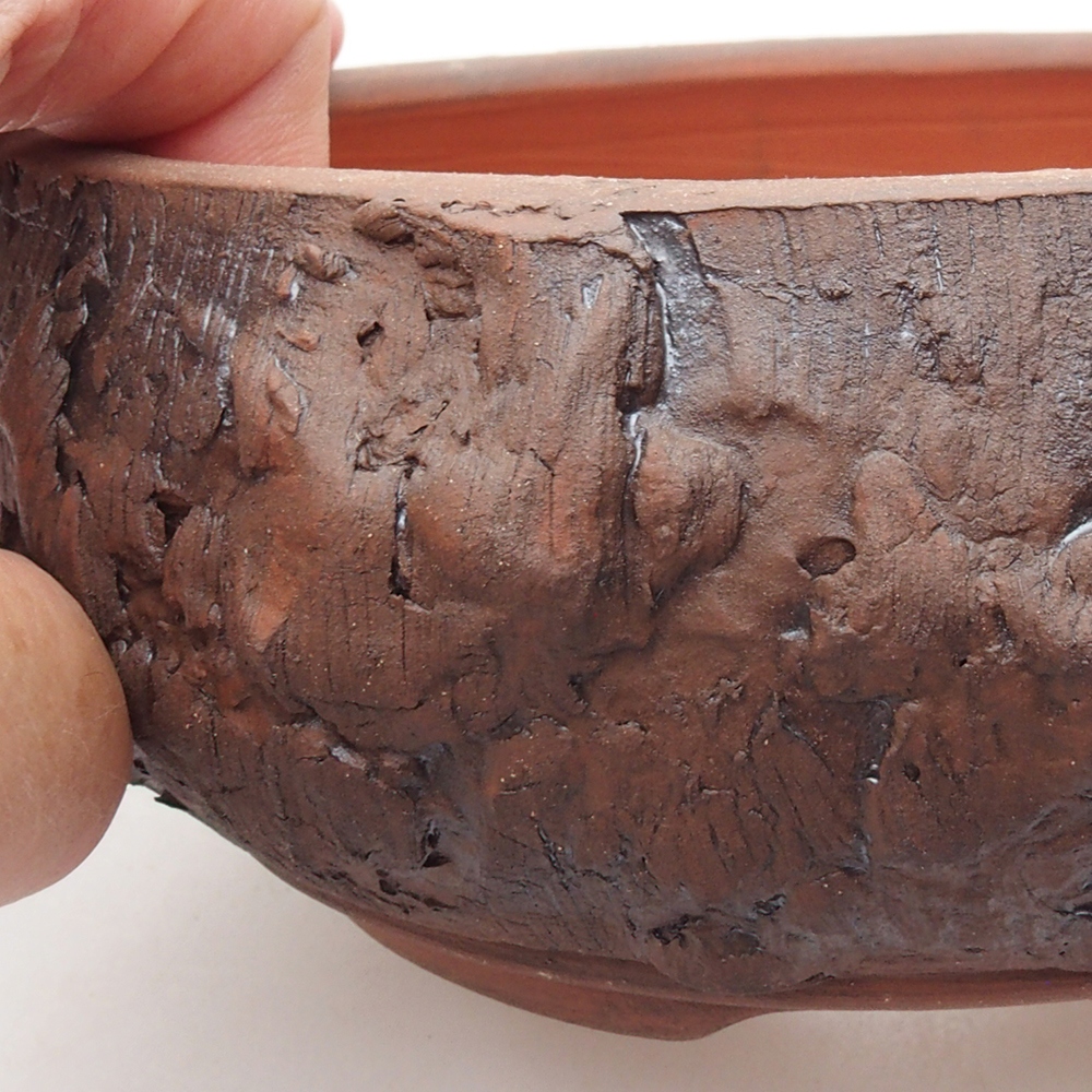 Keramická bonsai miska 14,5 x 14,5 x 6 cm, farba hnedá