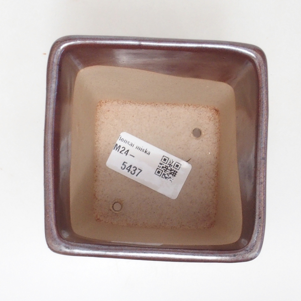 Keramická bonsai miska 8,5 x 8,5 x 11 cm, farba hnedá