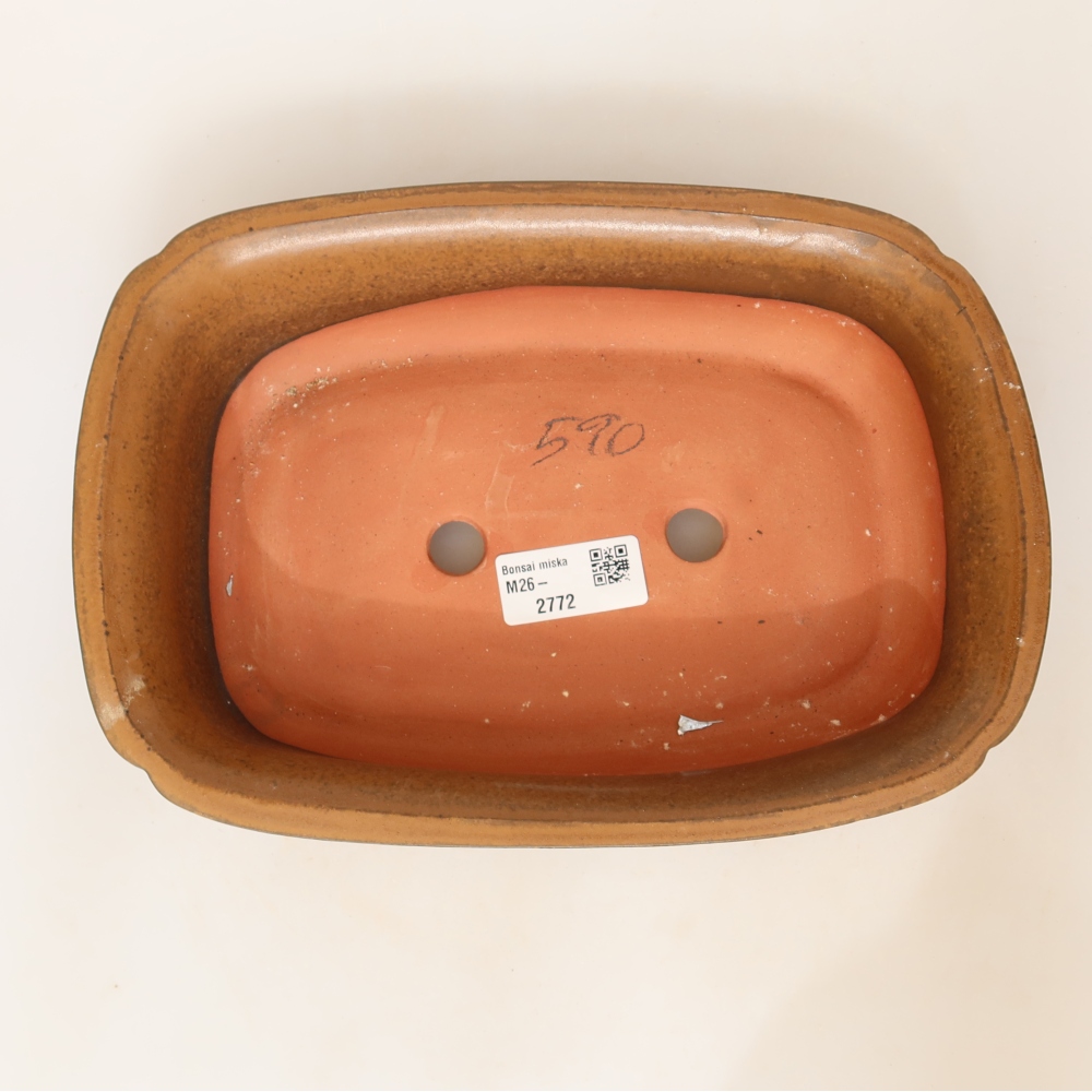 Keramická miska  24 x 17 x 6 cm, farba hnedá