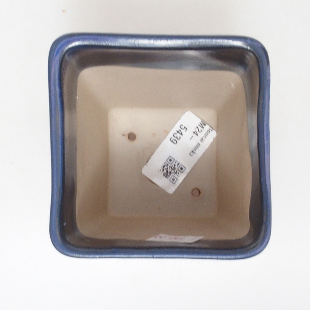 Keramická bonsai miska 8,5 x 8,5 x 11 cm, farba modra