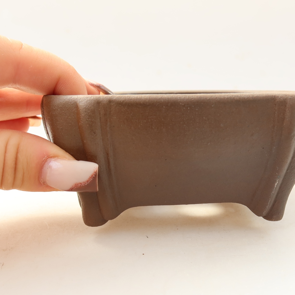 Keramická miska na bonsaje 10 x 10 x 5 cm, hnedá