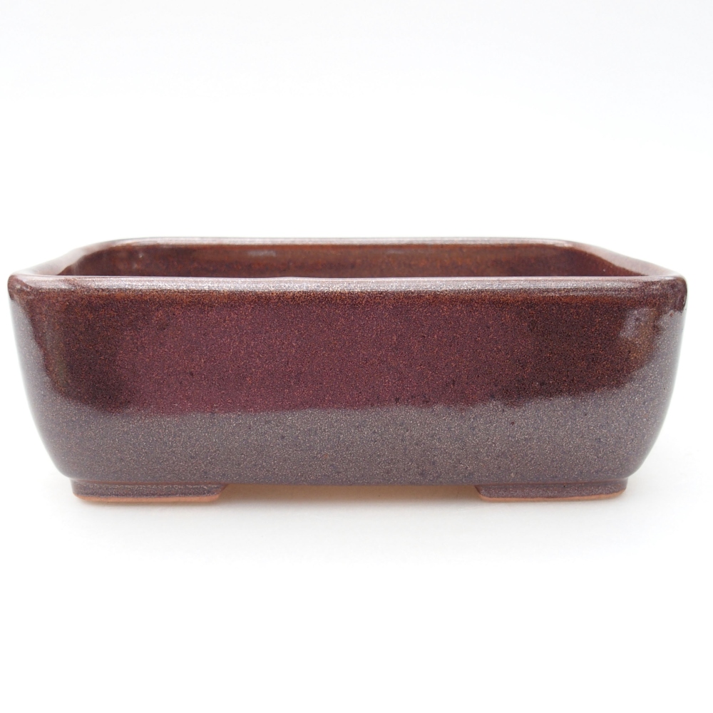 Keramická bonsai miska 16 x 11 x 5,5 cm, farba hnedá