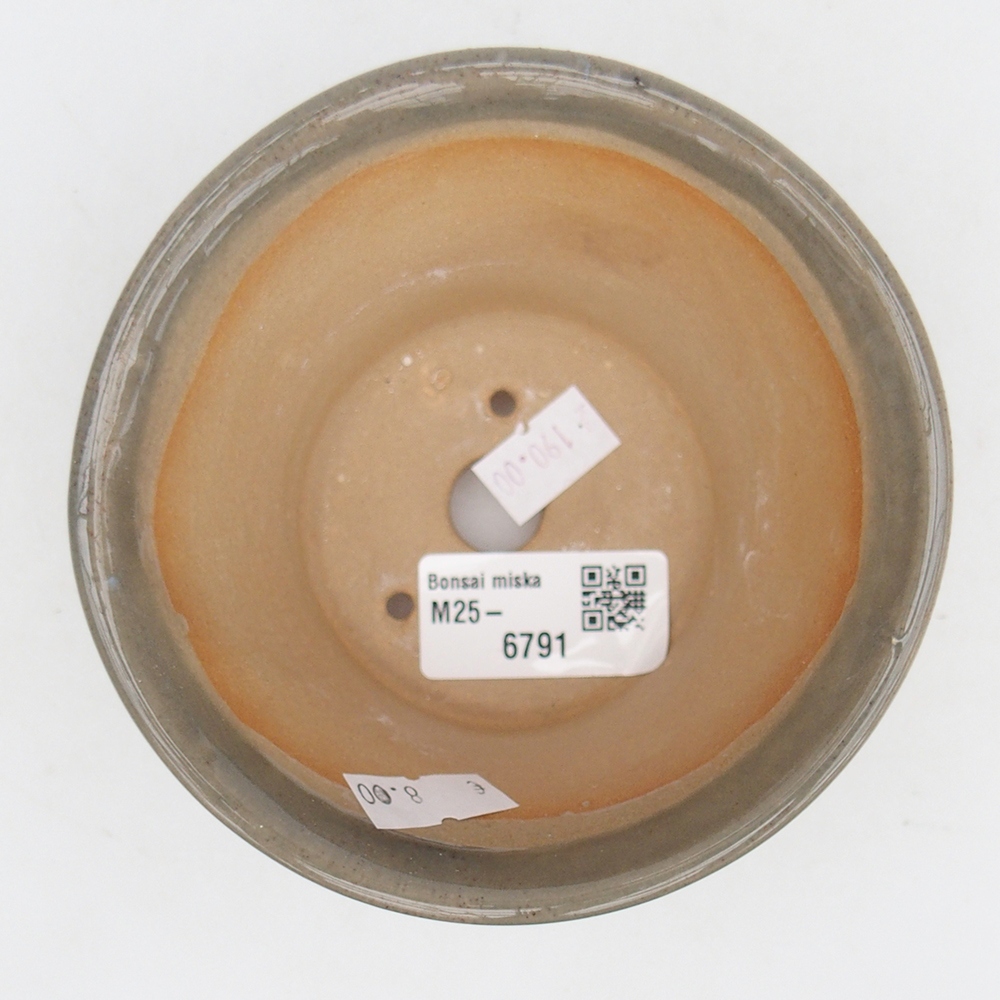 Keramická miska na bonsaje 11 x 11 x 7 cm, sivá