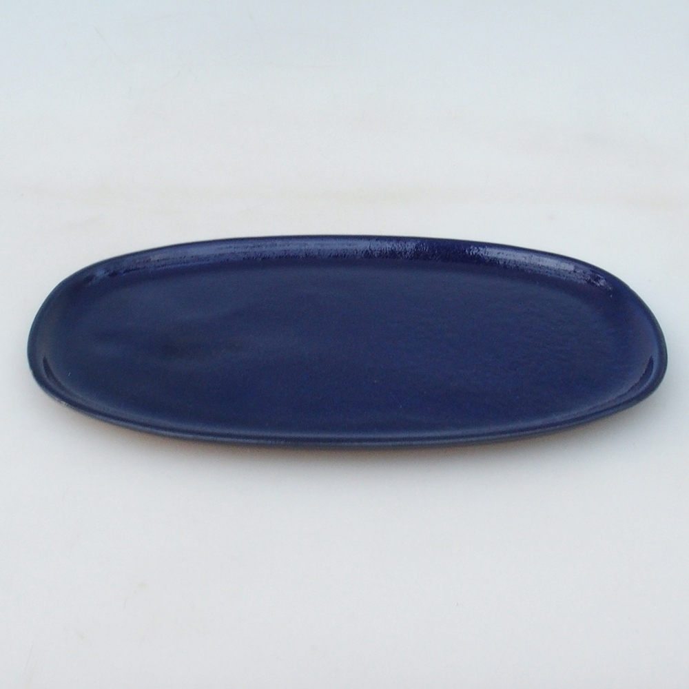 Keramická podmiska H15 -25 x 15 x 1 cm - modrá