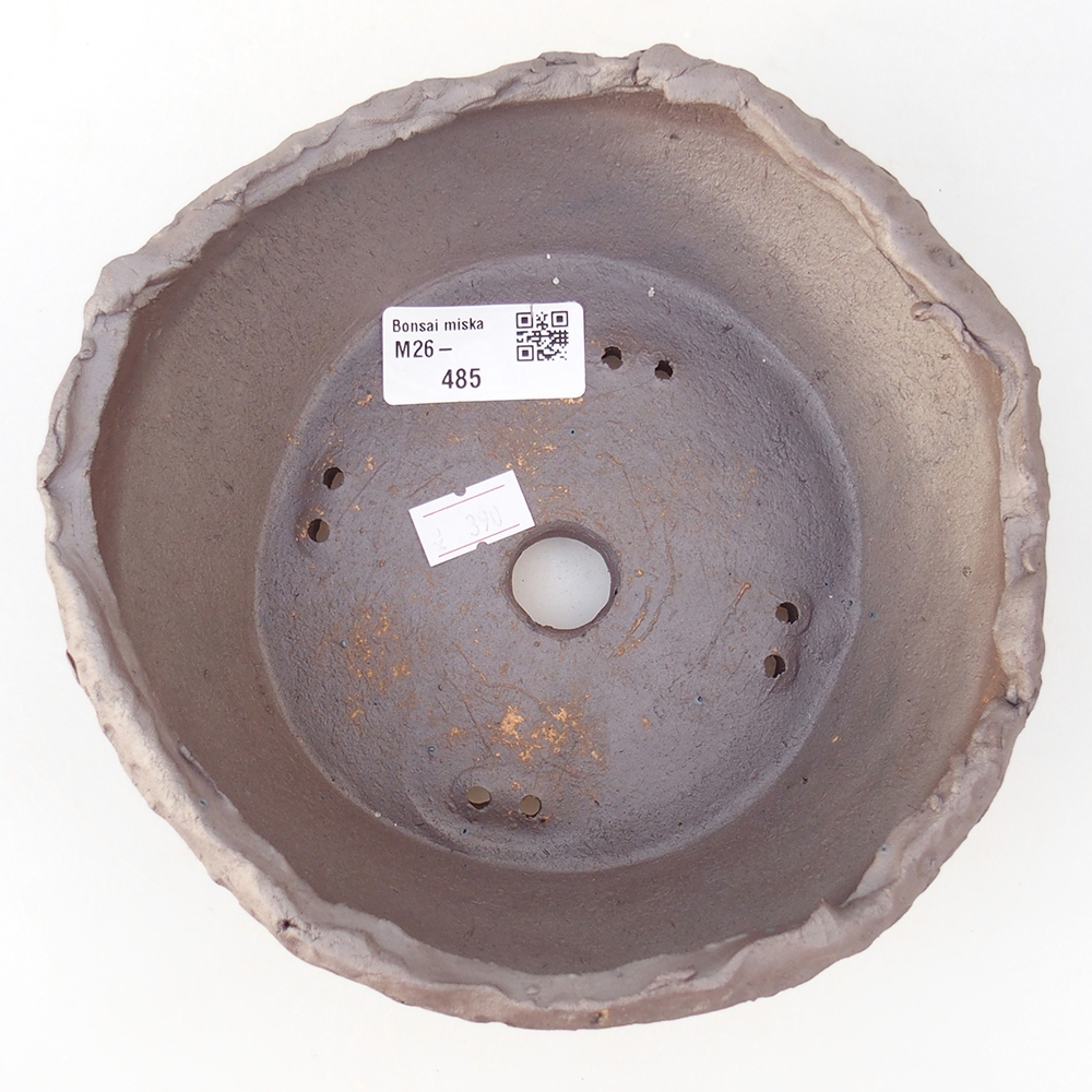 Keramická bonsajová miska 17 x 17 x 6,5 cm, farba kovu