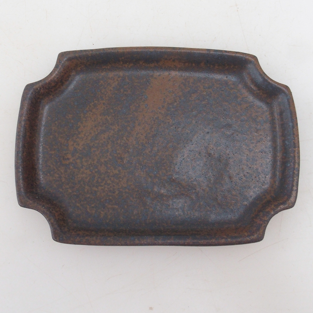 Keramická podmiska H01 - 11,5 x 8 x 0,5 cm - hnedá