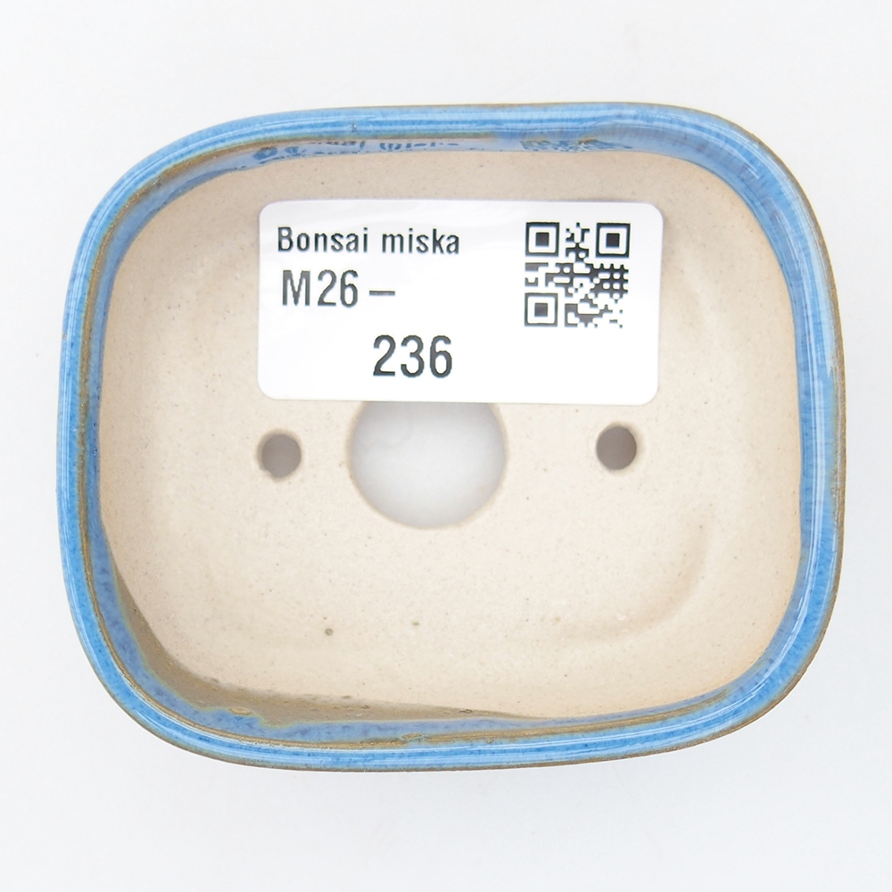 Mini bonsajová miska 7 x 6 x 2,5 cm, farba modrá