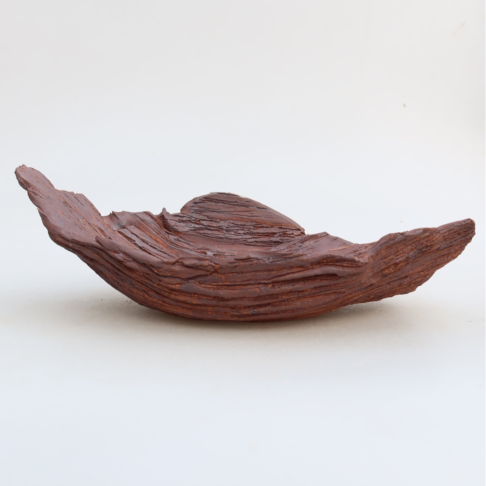 Keramická škrupina  24,5 x 14,5 x 7,5 cm, farba hnedá