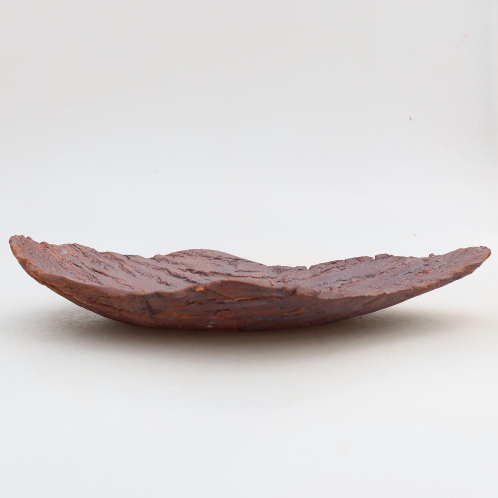 Keramická škrupina  27 x 18,5 x 5 cm, farba hnedá