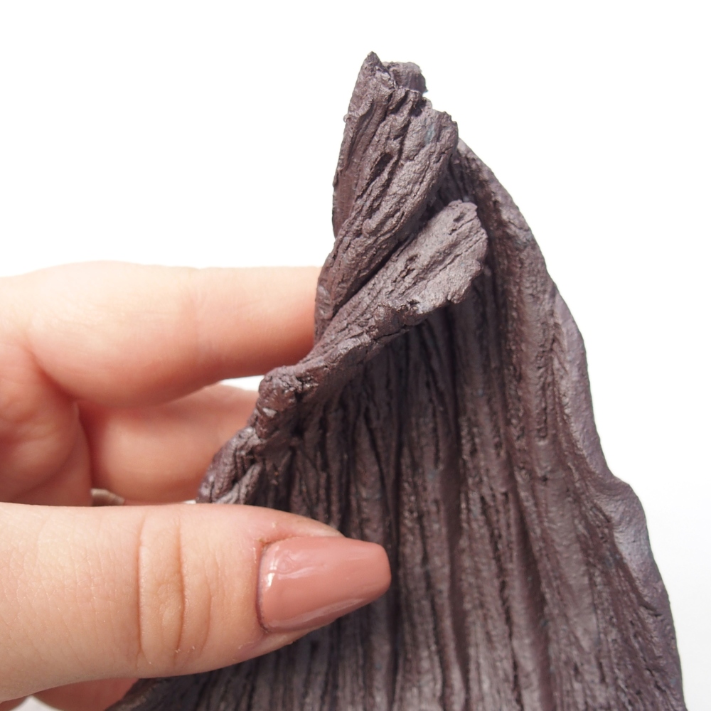 Keramická mušľa 8,5 x 7,5 x 11,5 cm , kovová farba