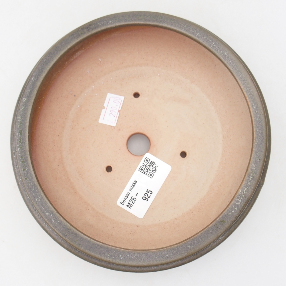 Keramická bonsajová miska 16 x 16 x 4,5 cm, zeleno-šedá